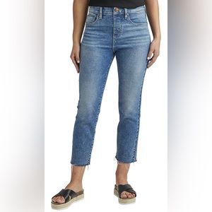 JAG Jeans Valentina High Rise Straight Crop Coastal Blue Denim Jean NWT 14